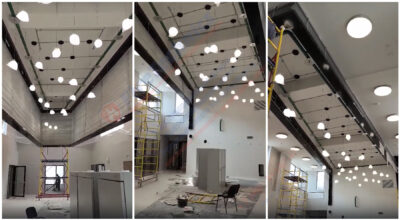 Дымозащитные шторы Гармошка FireTechnics, с автоматическими направляющими, предел огнестойкости Е 60, Школа